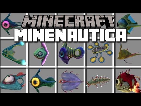 Minecraft MINENAUTICA MOD / PLAY WITH CRAZY OCEAN ANIMALS!! Minecraft