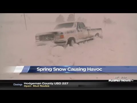 Late season blizzard snarls traffic in Western Kansas