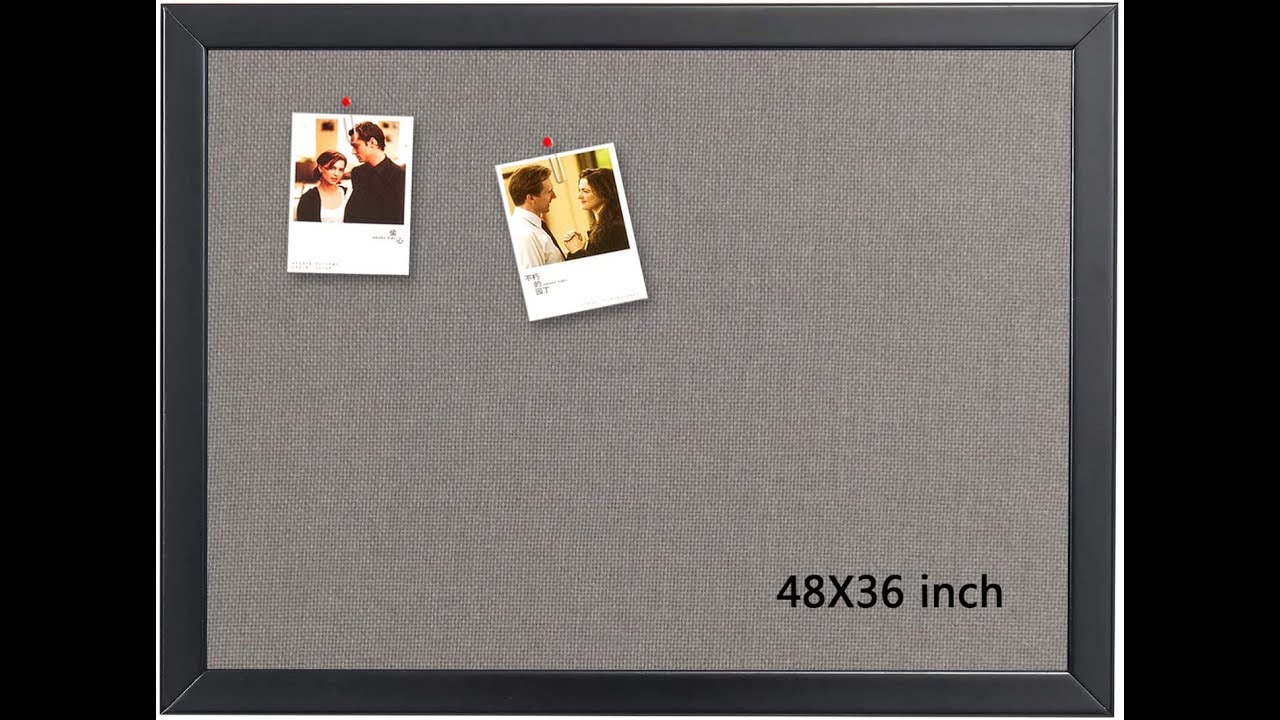 Bulletin Board 36 x 48 Inch, 100% Wood Framed Canvas Cork Board - Review