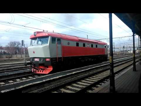 Odjezd lokomotivy T478 (Bardotka) ze stanice Chomutov