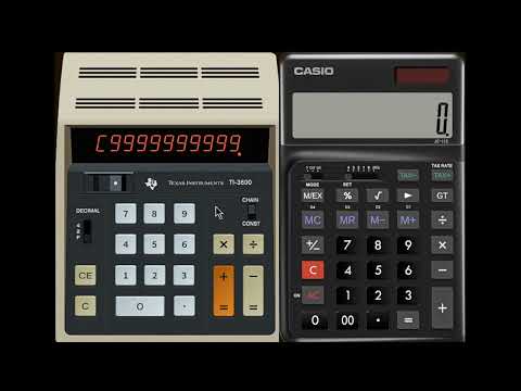 Electronic calculator 1972 vs 2022 comparison