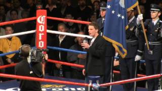 Kelly Pavlik vs. Marco Antonio Rubio - Matt Wolfe Sings National Anthem