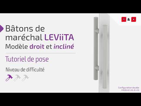 Bâton de maréchal LEViiTA - modèle droit - blanc RAL 9016 TIRARD