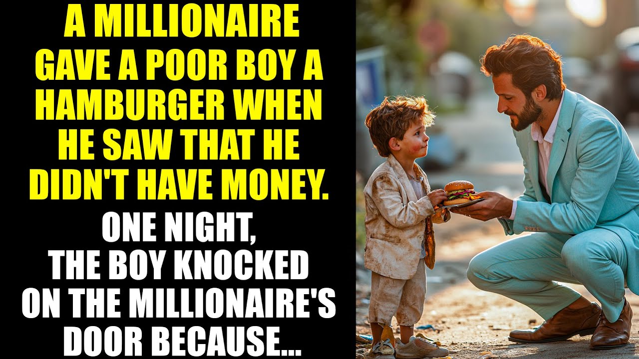 A MILLIONAIRE Bought A HOMELESS BOY A Burger. THE NEXT DAY, The Boy Suddenly Knocked On His Door...