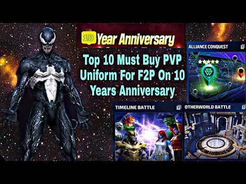Top 10 Must Buy PVP Uniform For F2P On 10 Years Anniversary - Marvel Future Fight