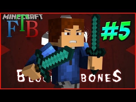 Minecraft Blood and Bones| FTB | Ep 5 - FINALLY A SWORD!