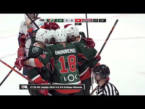 Optibet hokeja līga: HK Liepāja - HK Prizma spēles labākie momenti (24.11.2021)