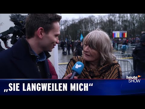 „Die Nato ist schuld!“ - Fabian Köster auf der „Friedensdemo“ in Berlin | heute-show vom 03.03.2023
