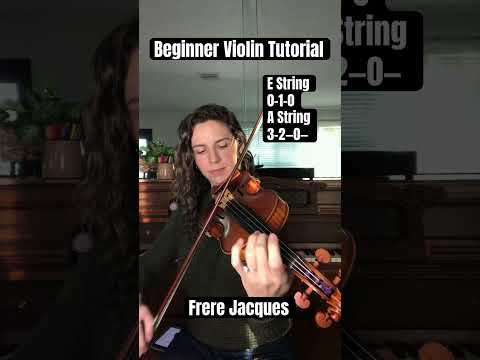 Easy Beginner Violin Tutorial 🎻 Frere Jacques 🎶 #violintutorial #violin #learnviolin