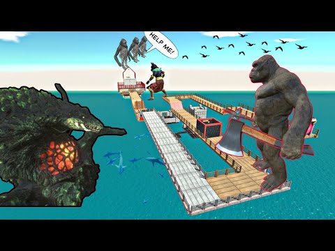 death run arbs king kong vs monster biollante to rescue little monkey Animal Revolt Battle Simulator