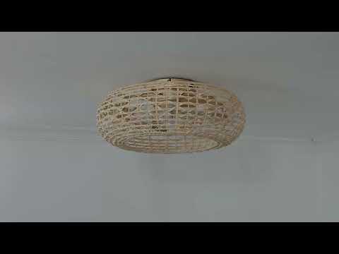 Rattan Ceiling Fan with Light