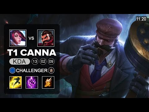T1 Canna Graves Top vs Fiora - EUW Challenger - Season 11 Patch 11.20