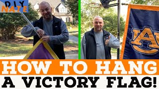 Special Edition! How to Hang a Sports Team Flag After a Victory! - by DIYNate!