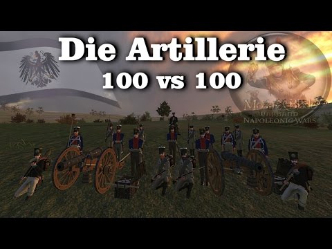 Mount and Blade Napoleonic Wars - 100vs100 - Linebattle bei der Artillerie [Deutsch/Full HD]