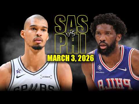 San Antonio Spurs vs Philadelphia 76ers Full Game Highlights – March 3, 2026 | NBA Season