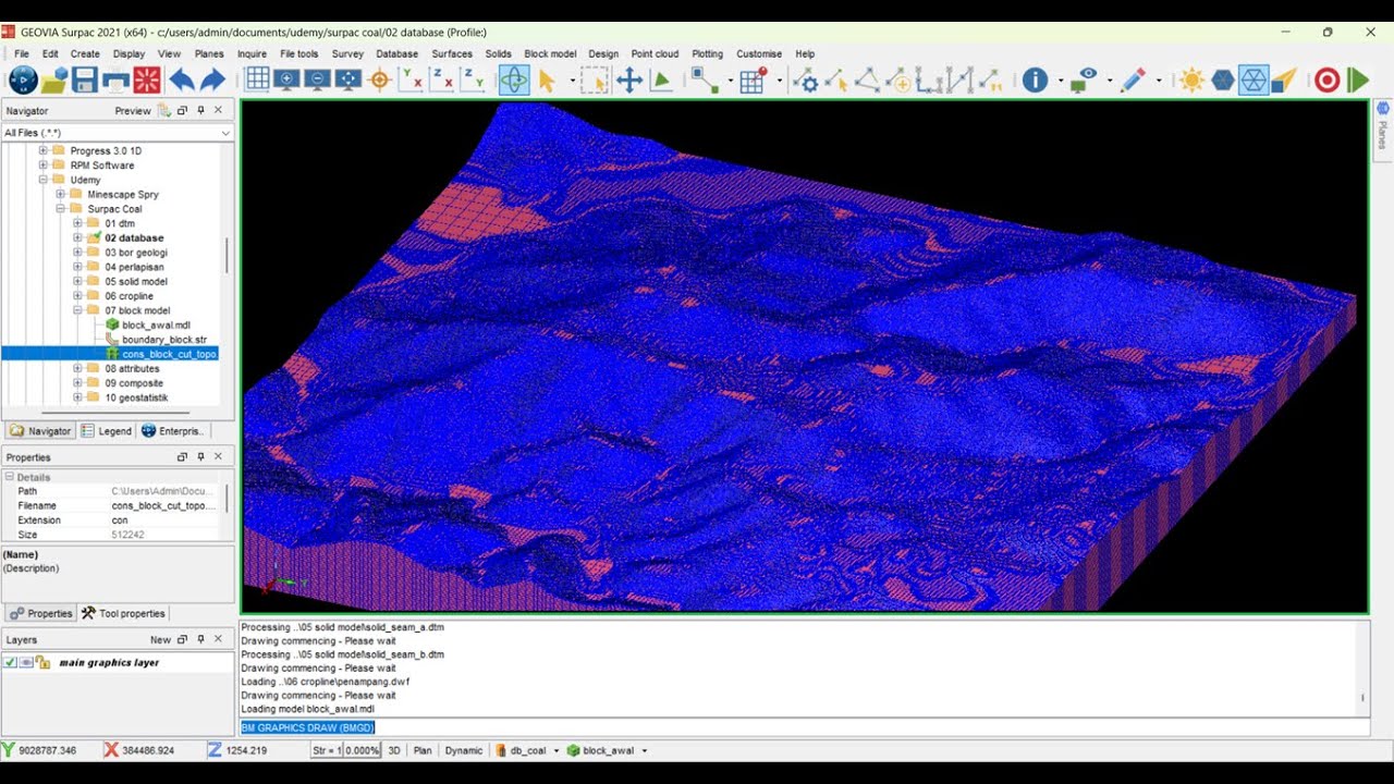 Coal Block Model Making Tutorial in Surpac