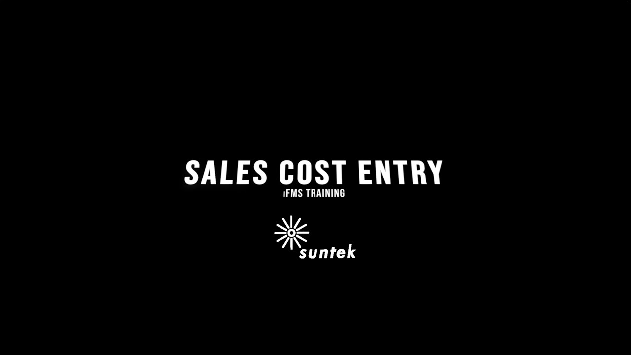 Sales Cost Entry