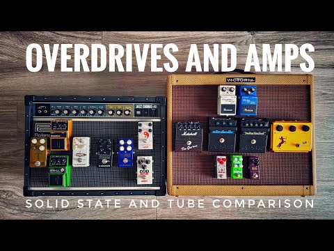 Overdrive and Distortion Pedals Soundcheck with Solid State and Tube Amps
