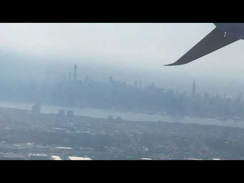 New York from airplane
