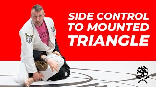 MOUNTED triangle from side control - Brazilian jiu-jitsu submission