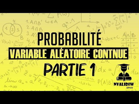 Probabilité - Variable aléatoire continue (Chapitre 3 - Partie 1)