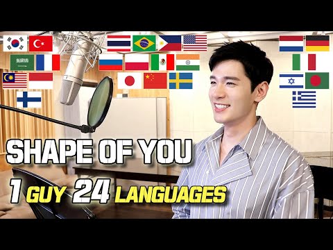 Shape of You (Ed Sheeran) 1 Guy Singing in 24 Different Languages - Cover by Travys Kim