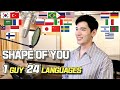 Shape Of You Ed Sheeran 1 Guy Singing In 24 Different Languages Cover By Travys Kim