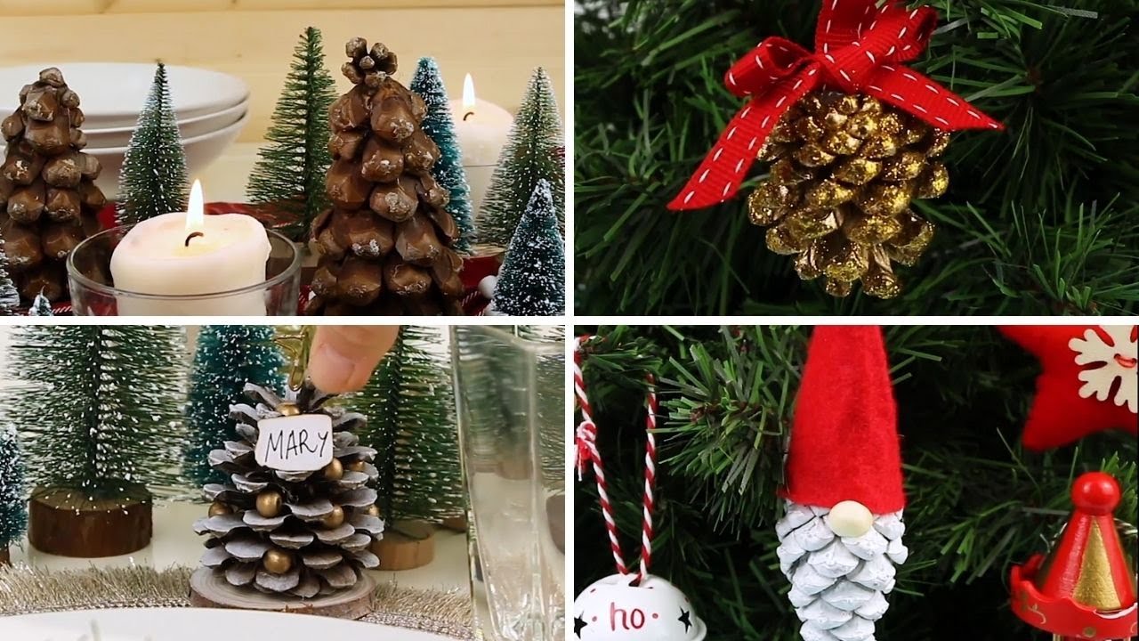 4 decorazioni di Natale con le pigne 😲