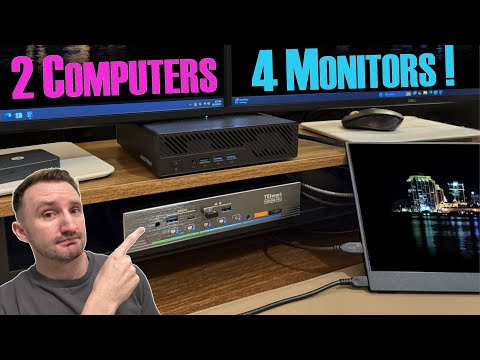 Power User Essential - TESmart 4 Monitor 2 PC KVM - HDK204-P24-USBK