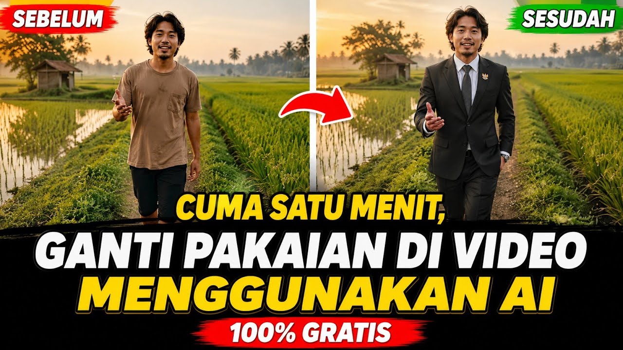 Cara Ganti Pakaian di Video Pakai AI, Cuma 1 Menit! 