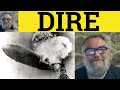 🔵 Dire Meaning - Dire Examples - Define Dire - Dire Definition - Vocabulary Builder -British English