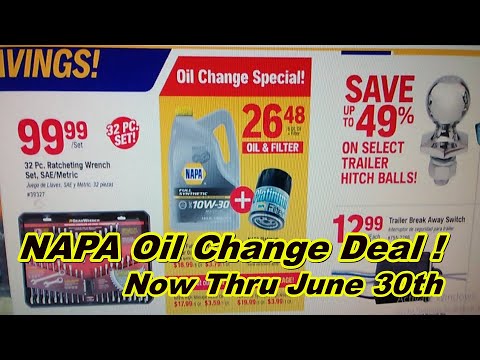 Napa Oil Change Deal With Napa Platinum Oil Filter