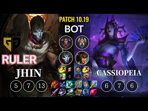 GEN Ruler Jhin vs Cassiopeia Bot - KR Patch 10.19