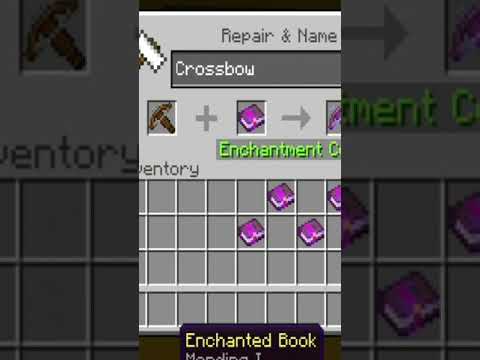 Balu-Spot - How to Make your Minecraft CROSSBOW OverPowered (Enchantments) #Shorts