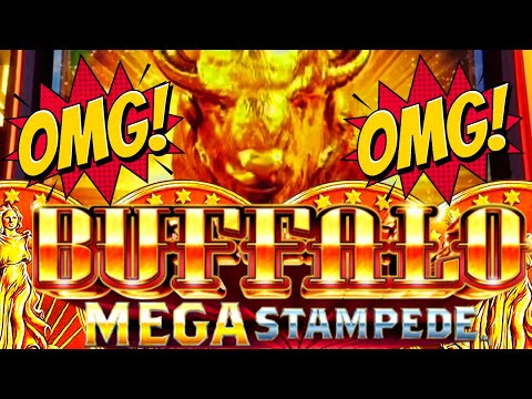 IT HAPPENED! GOT THE GOLD BUFFALO!! BIG WIN! BUFFALO MEGA STAMPEDE Slot Machine (ARISTOCRAT GAMING)