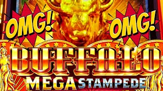 IT HAPPENED! GOT THE GOLD BUFFALO!! BIG WIN! BUFFALO MEGA STAMPEDE Slot Machine (ARISTOCRAT GAMING)