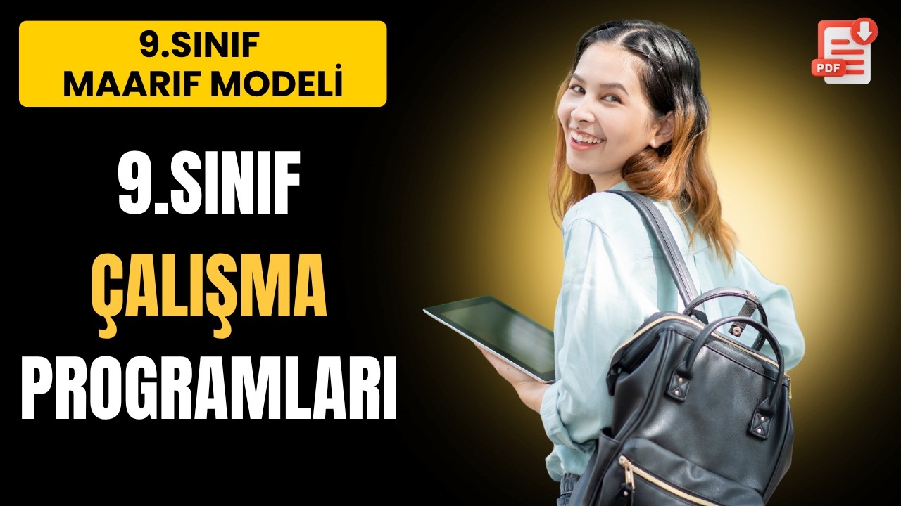 9.Sınıf (Maarif Modeli) Çalışma Programları Çıktı / Pdf