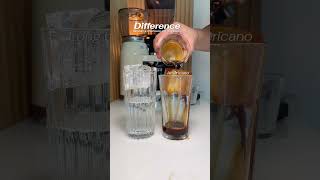 Difference between long black and Americano #homecafethailand #homecafevideo