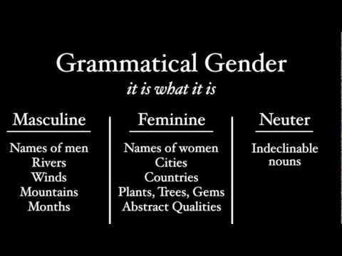 What are the 3 genders in Latin?