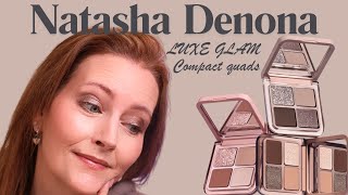 Natasha Denona LUXE GLAM Compact Quads - swatches, comparisons and three looks 