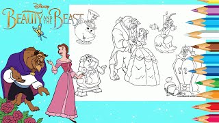 Coloring Disney Beauty and the Beast - Princess Belle Coloring Pages