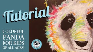 Kids Painting Tutorial: Colorful Panda