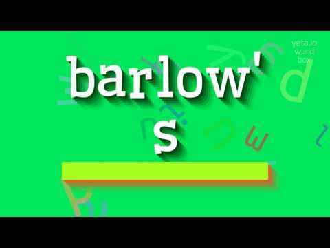 BARLOW'S - HOW TO SAY BARLOW'S? #barlow's