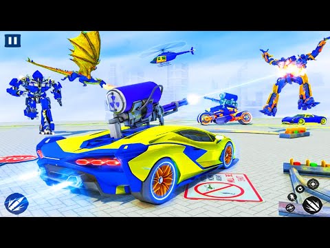 Dragon Robot Police Car Games - City Robot Fight - Android Gameplay