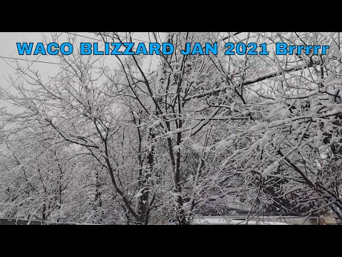 Blizzard Snow in Waco Texas! (January 10, 2021)