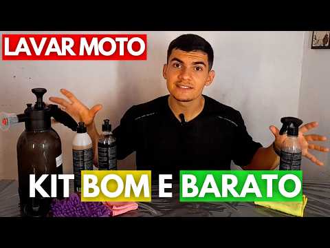 Kit Básico para Lavar Moto em Casa Gastando Pouco | Produtos para Lavar Moto BONS e BARATOS