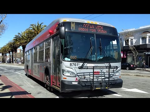 SF Muni 2017 New Flyer XDE40 8761 on Route M Ocean View Bus