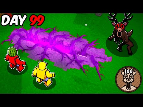 Surviving for 99 Nights in the Forest 🔦(HARD MODE)