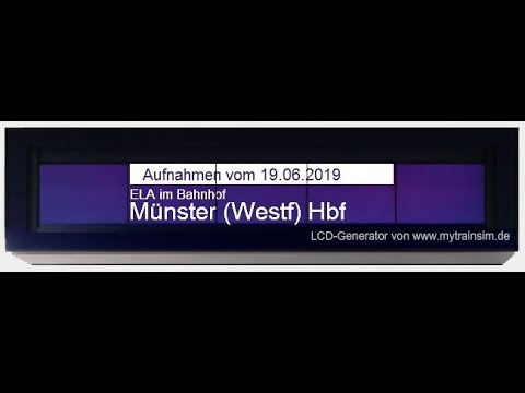 Lautsprecheransagen (Blechelse) in Münster (Westf) Hbf - Ergänzungsteil 1
