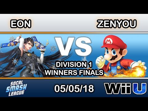 SCSL Div 1 - eM | Zenyou (Mario) Vs. GRV | Eon (Bayonetta/Fox) Winners Finals - Smash 4
